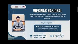 Prof. Dr. Hasnawi Haris M.Hum. Memantapkan Inplementasi Kurikulum Nasional