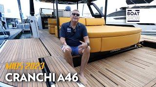 CRANCHI A46 seen at Miami International Boat Show 2023 - The Boat Show