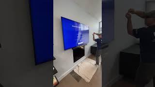 Samsung 85 QN85QN90B 4K HDR TV Peeling the Film  Home Theater ASMR