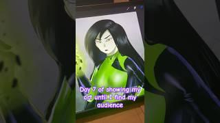 Day 7 of showing my art until I find my audience #shorts #artist #animeart #shego #fanart