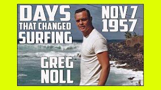 GREG DA BULL NOLL -FIRST SESSION AT WAIMEA BAY NOV 7 1957