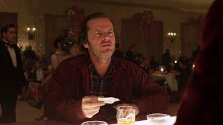 PARTY BAR SCENE SPILL INTRO TO DELBERT GRADY JACK NICHOLSON IN THE SHINING 1980