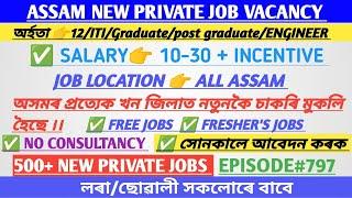 Assam Private Jobs 2024  Private Job in Assam  Assam job news Today  Assam job information #797