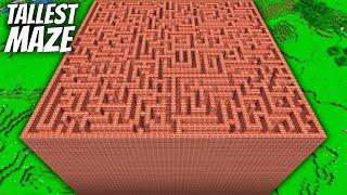 I found a TALLEST MAZE in Minecraft  Whats INSIDE the BIGGEST MAZE ?