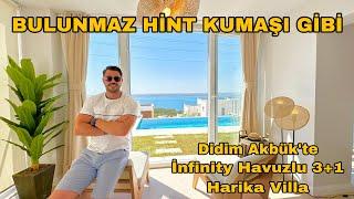 Didim Akbükte İnfinity Havuzlu Muazzam Bir Deniz Manzarasına Sahip Harika Villa  No117