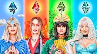 Four Elements Makeover Fire Girl Water Boy Air Girl and Earth Girl