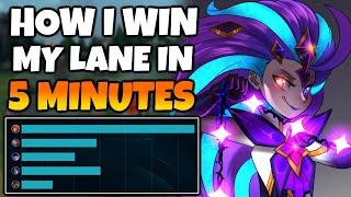 How I win lane in 5 minutes with Zoe. Then win the game.  Challenger Zoe  13.4 - League of Legends