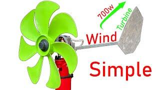 I turn a fan into simple 220V electric Wind Turbine generator