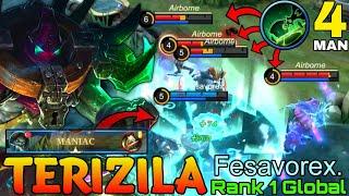 MANIAC Terizla 4 Man Penalty Zone - Top 1 Global Terizla by Fesavorex. - Mobile Legends