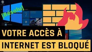 Votre accès à internet est bloqué err_network_access_denied Windows 10