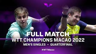 FULL MATCH  Truls MOREGARD vs Mattias FALCK  MS QF  WTT Champions Macao 2022