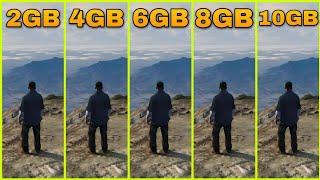 GTA 5 RAM COMPARISON 2GB VS 4GB VS 6GB VS 8GB VS 12 GB