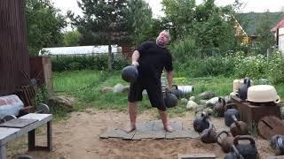 75+60 KG KETTLEBELLS ALTERNATE CLEAN ПООЧЕРЁДНОЕ ВЗЯТИЕ В СТОЙКУ ГИРЬ 75+60 КГ