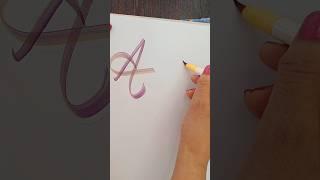 Blending Colours Calligraphy #shorts #alphabets