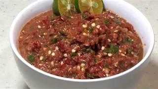 Sambal belacan - Spicy Malaysian chili paste with fermented shrimp paste