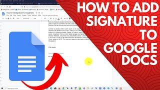 How To Add Signature To Google Doc