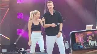 Michelle & Eric Philippi beim Schlagerhammer am 6. Juli 2024 im Schlosspark--Oranienburg