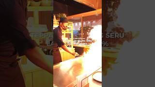 RESTO TEPPANYAKI PAKE ATRAKSI API? #maisontatsuya #kulinerviral #shorts #trending