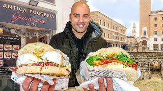 SOUTH ITALIAN FOOD - Best Italian Panini + Traditional Restaurant - Street food tour in Lecce Italy