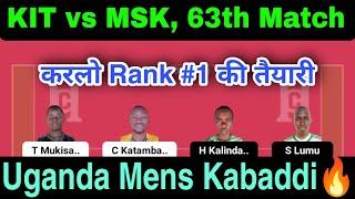 KIT vs MSK Dream11 Kabaddi Team KIT vs MSK Dream11 Prediction kit vs msk gl picks uganda kabaddi