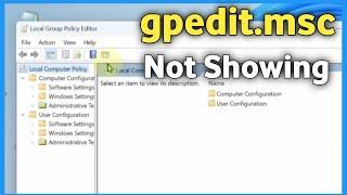 Fix gpedit.msc windows 11 missing  gpedit not found in windows 11