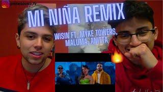 Mi Niña Remix - Wisin Myke Towers Maluma Anitta Reaccion 