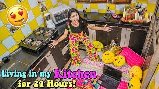 Living in my Kitchen Rasoda for 24 HOURS *and this is what happened* 