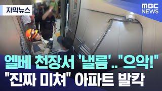 자막뉴스 엘베 천장서 낼름..으악 진짜 미쳐 아파트 발칵 2024.06.17MBC뉴스