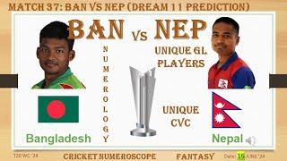 ICC T20 World Cup 24  Match 37 Player Prediction  Bangladesh vs Nepal  Astrology & Fantasy Tips