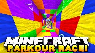 Minecraft - ONE vs ONE PARKOUR RACE Degious Parkour - w Preston & Kenny