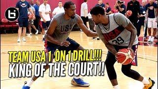 USA BASKETBALL CRAZY 1 ON 1 DRILL Kevin Durant vs Paul George & More
