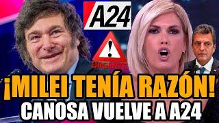 ¡MILEI TENÍA RAZÓN Viviana Canosa vuelve a A24 y ARREGLA con MASSA  FRAN FIJAP