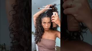 3 minute Curly Hairstyle for day 23 curls 🫶 #curlyhairstyles #curlyhair