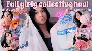 PINK FALL COLLECTIVE HAUL 2024  Burlington Tj maxx Ross Marshalls & BBW pink spooky finds