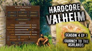 Valheim Ep 1 - Season 4  Journey to the Ashlands  A Hardcore Valheim Playthrough