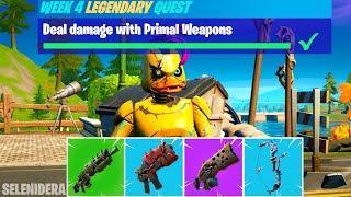 Deal damage with Primal weapons  Fortnite Week 4 Legendary Quest