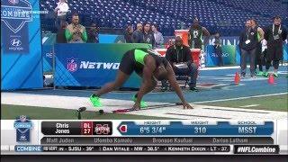 Chris Jones penis came out during the NFL combine 40-yard dash