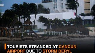 Tourists stranded at Cancun airport due to storm Beryl  DD India