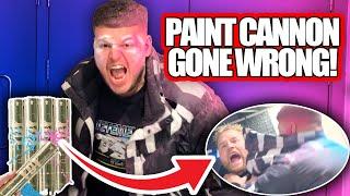 PAINT CANNON BACKFIRES PRANK