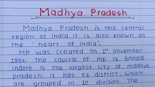 Essay On Madhya Pradesh  Write essay on MP State in english  write about madhya pradesh in english