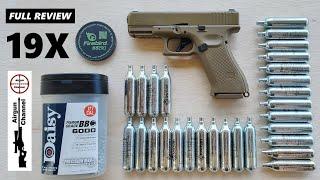 GLOCK 19X PERFECTION in.177 BlowBack Co2 Review  Glock 19X BB Pistol Review