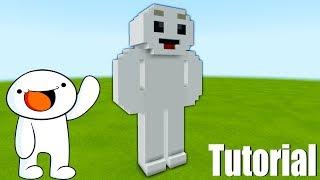 Minecraft How To Make A TheOdd1sOut Statue Youtuber Statue Tutorial