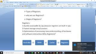 Basic UnderStanding  Of Registers Lect 2 Assembly Language