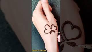 Simple heart mehndi design ️  Heart mehandi tattoo design  #shorts