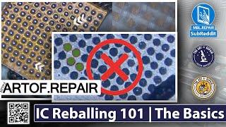 IC Chip Reballing 101  Microsoldering Basics  How do I do a basic IC Reball?  IC Harvesting