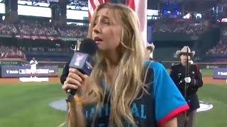 Ingrid Andress National Anthem Goes VIRAL at Home Run Derby What Went Wrong