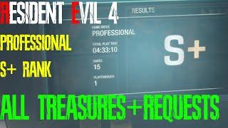 Resident Evil 4 Remake Professional S+ Guide ALL TREASURESREQUESTS