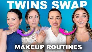 Twins Swap Makeup Routines ft. Brooklyn and Bailey - Merrell Twins