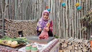 The best way to prepare lamb stewchelo gooshtwith vegetables that is cooked in our village house