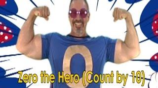 Zero The Hero 100 Days of School  Count by 10  Skip Count by 10  Jack Hartmann